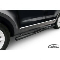 Пороги Arbori d76 с проступями черные для Ford Explorer (2012-2015) № AFZDAFEX05B