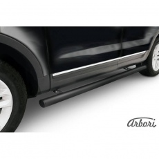 Пороги Arbori d76 труба черные для Ford Explorer (2012-2015) № AFZDAFEX06B