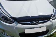 Дефлектор SIM для капота Hyundai Solaris I (узкий) седан 2010-2014