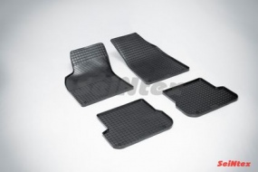 Коврики резиновые Seintex с узором сетка для салона Audi A6 Allroad Quattro 2006-2021
