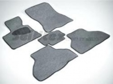 Коврики прорезиненные Seintex с вставками из ковролина для салона Audi A6 С6 2004-2011 Серые