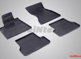 Коврики резиновые Seintex с узором сетка для салона Audi A6 C7 2011-2015