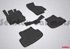 Коврики резиновые Seintex с высоким бортиком для салона Audi A3 8V 2012-2021