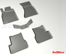 Коврики резиновые Seintex с высоким бортиком для салона Audi A6 C7 рестайлинг 2015-2021