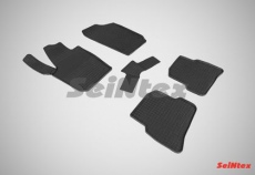 Коврики резиновые Seintex с узором сетка для салона Seat Ibiza 2012-2021