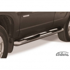 Пороги Arbori d76 с проступями для Chevrolet Niva (2010-2015) № AFZDACHN106