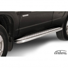 Пороги Arbori d57 с листом для Chevrolet Niva (2010-2015) № AFZDACHN108