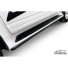 Защита штатного порога Arbori d42 черная для Lexus GX460 (2013-2018) № AFZDALGX1307B