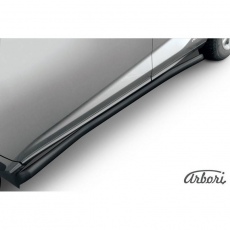 Пороги Arbori d57 с гибами черные для Lexus NX 30H (2014-2018) № AFZDALNX07B
