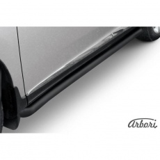 Пороги Arbori d76 труба с гибами черные для Lexus RX350, RX270 (2012-2015) № AFZDALRX351206B