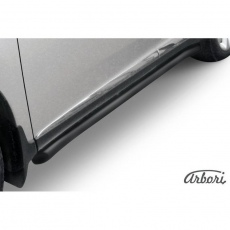 Пороги Arbori d57 труба с гибами черные для Lexus RX350, RX270 (2012-2015) № AFZDALRX351207B