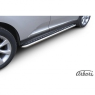 Пороги Arbori d57 с листом для Lexus RX350 (2009-2012) № AFZDALRX3513