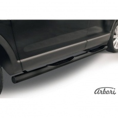 Пороги Arbori d76 с проступями черные для Mazda CX-9 (2007-2013) № AFZDAMZCX905B