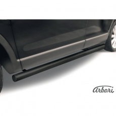 Пороги Arbori d76 труба черные для Mazda CX-9 (2007-2013) № AFZDAMZCX906B