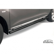 Пороги Arbori d76 труба черные для Nissan Murano (2011-2015) № AFZDANIM1105B
