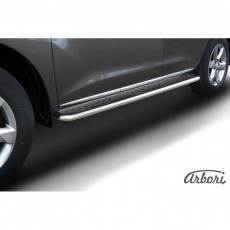 Пороги Arbori d57 с листом для Nissan Murano (2011-2015) № AFZDANIM1107