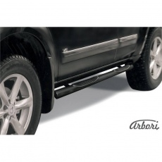 Пороги Arbori d76 с проступями черные для Nissan Pathfinder (2011-2014) № AFZDANIP1103B