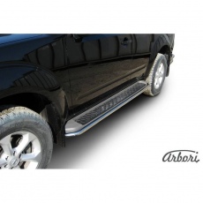Защита штатного порога Arbori d42 для Nissan Pathfinder (2011-2014) № AFZDANIP1106