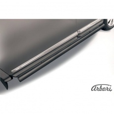 Пороги Arbori d76 труба черные для Nissan Pathfinder (2014-2018) № AFZDANIP1409B