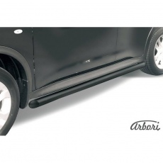 Пороги Arbori d57 труба черные для Nissan Juke 2WD (2010-2018) № AFZDANJ2WD07B