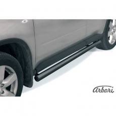 Пороги Arbori d76 труба черные для Nissan X-Trail (2011-2014) № AFZDANXT1106B