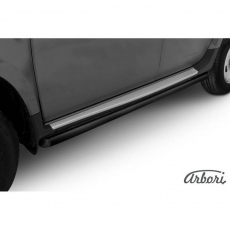 Пороги труба Arbori d57 для Renault Duster (2010-2018) черн. № AFZDARD06B