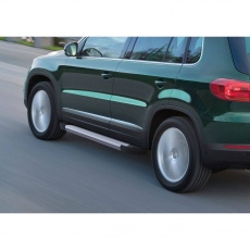 Пороги Silver для Volkswagen Tiguan (2007-2016) № F173AL.5802.2