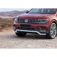 Защита переднего бампера d57 волна для Volkswagen Tiguan (для пакета offroad) (2017-2018) № R.5803.003