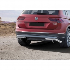 Защита заднего бампера d57 уголки для Volkswagen Tiguan (2017-2018) № R.5803.007