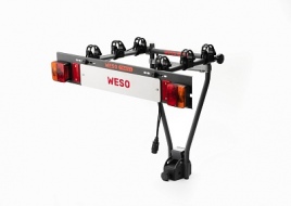 Велокрепление на фаркоп WESO Travel Compact 3 для 3-х велосипедов с функцией наклона и номерной рамкой